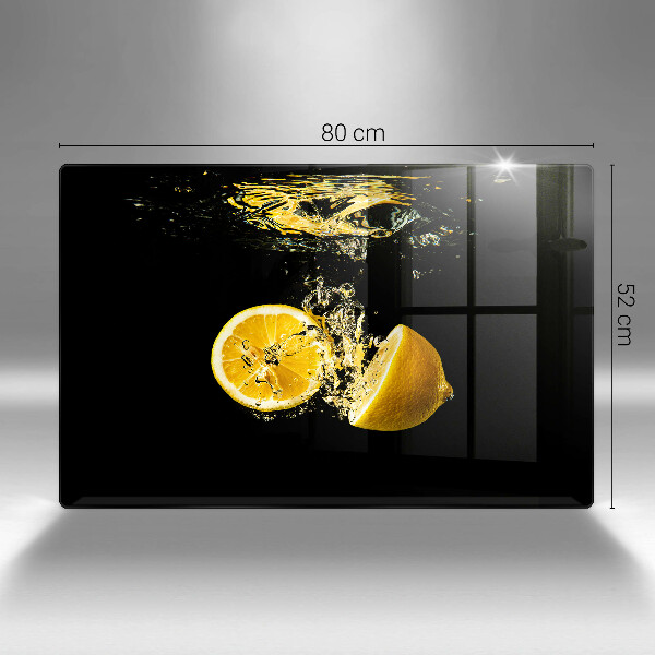 Tabla de cortar de vidrio Fruta jugosa de limón