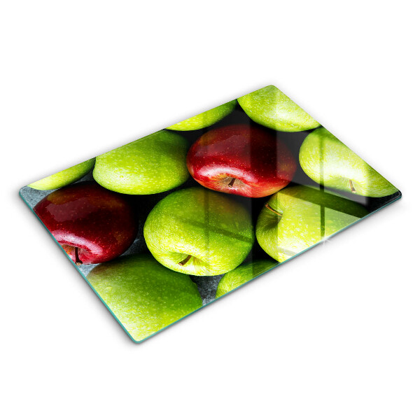 Tabla de cortar de vidrio Manzanas jugosas