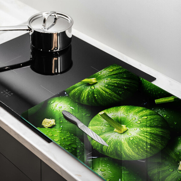 Tabla de cortar de vidrio Calabazas verdes