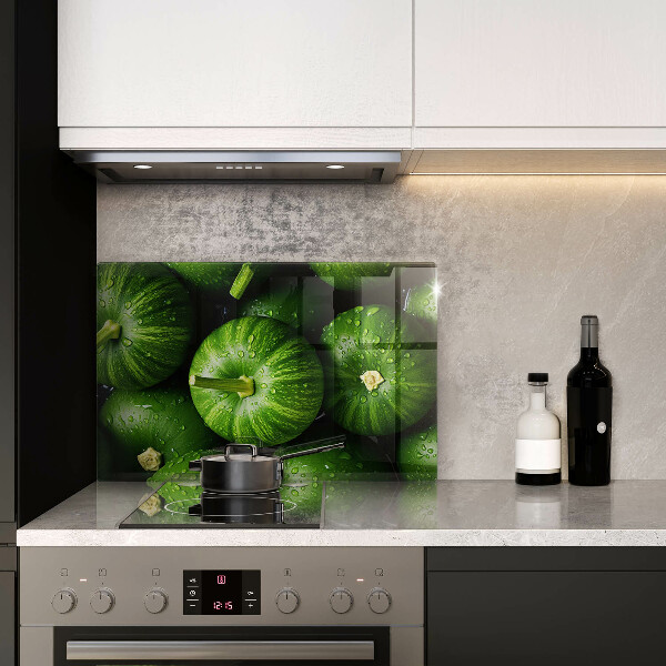 Tabla de cortar de vidrio Calabazas verdes