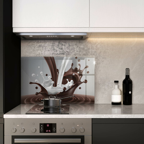 Tabla de cortar de vidrio Leche y chocolate