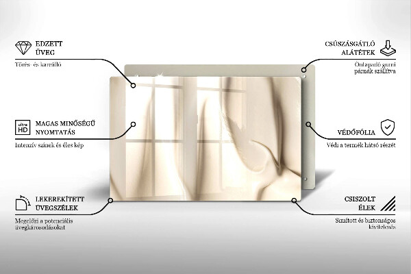 Tabla de cortar de vidrio Helado cremoso