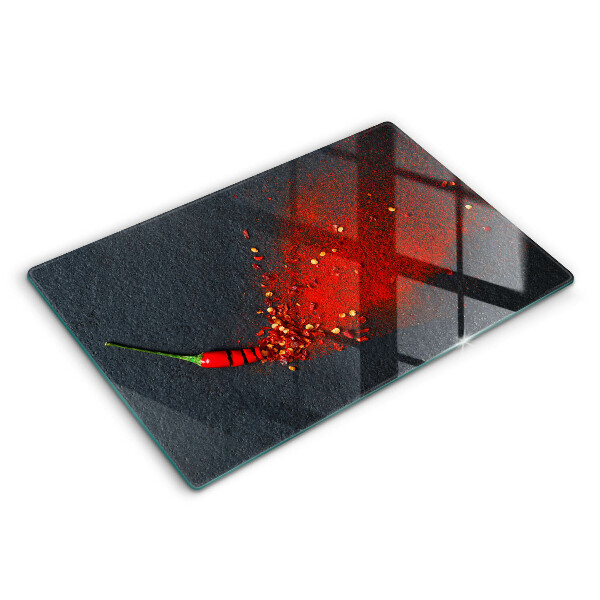 Tabla de cortar de vidrio Pimiento picante