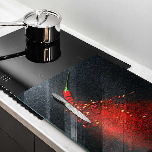 Tabla de cortar de vidrio Pimiento picante