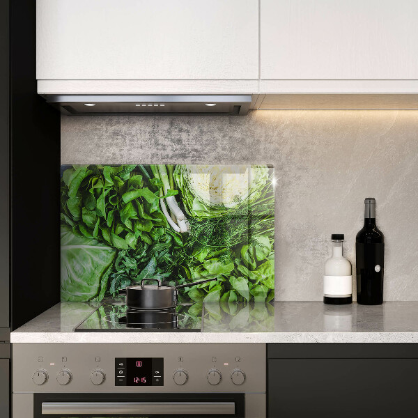 Tabla de cortar de vidrio Vegetales verdes