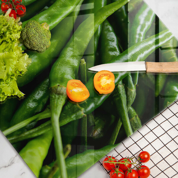 Tabla de cortar de vidrio Vainas de guisantes