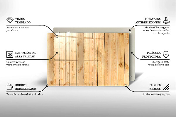 Tabla de cortar de vidrio Tablas de madera delicadas