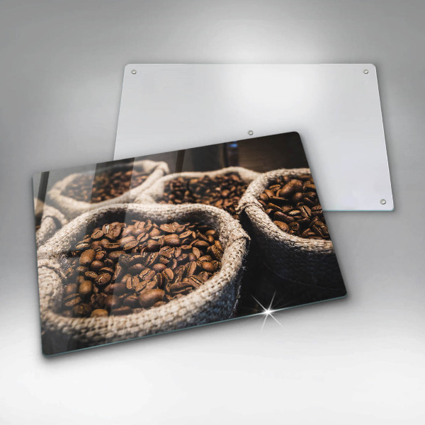 Tabla de cortar de vidrio Bolsas de granos de café