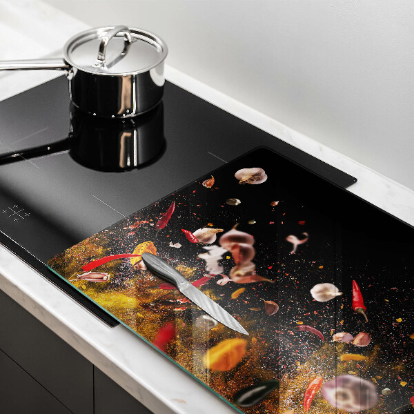 Tabla de cortar de vidrio Especias picantes