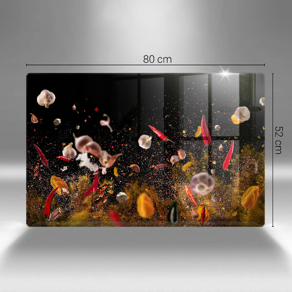 Tabla de cortar de vidrio Especias picantes