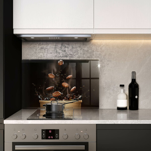 Tabla de cortar de vidrio Granos de café calientes