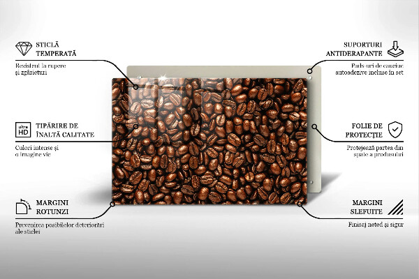 Tabla de cortar de vidrio Granos de café