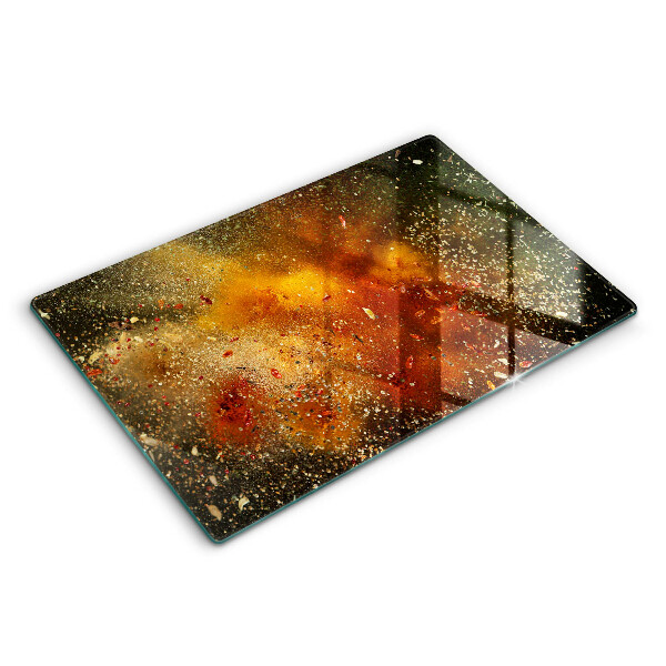 Tabla de cortar de vidrio Especias coloridas