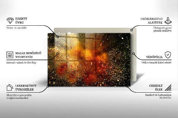 Tabla de cortar de vidrio Especias coloridas