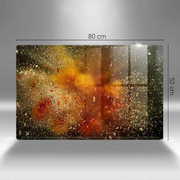 Tabla de cortar de vidrio Especias coloridas