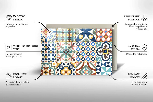 Tabla de cortar de vidrio Azulejos decorativos