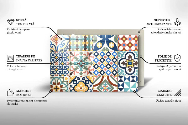 Tabla de cortar de vidrio Azulejos decorativos