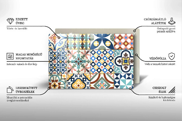 Tabla de cortar de vidrio Azulejos decorativos