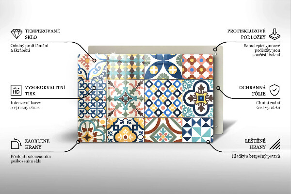 Tabla de cortar de vidrio Azulejos decorativos