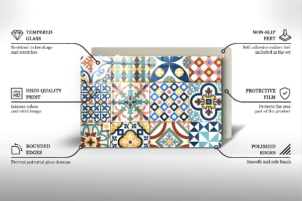 Tabla de cortar de vidrio Azulejos decorativos
