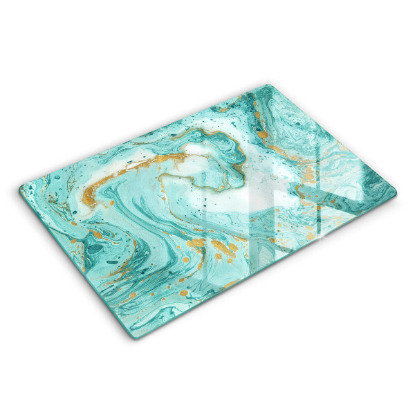 Tabla de cortar de vidrio Abstracción azul