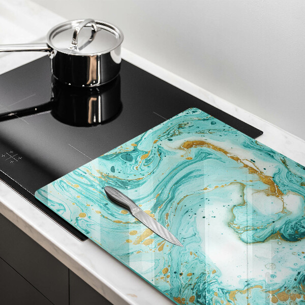 Tabla de cortar de vidrio Abstracción azul