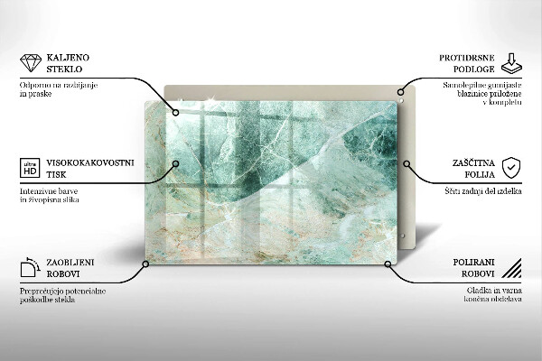 Tabla de cortar de vidrio Estructura de piedra