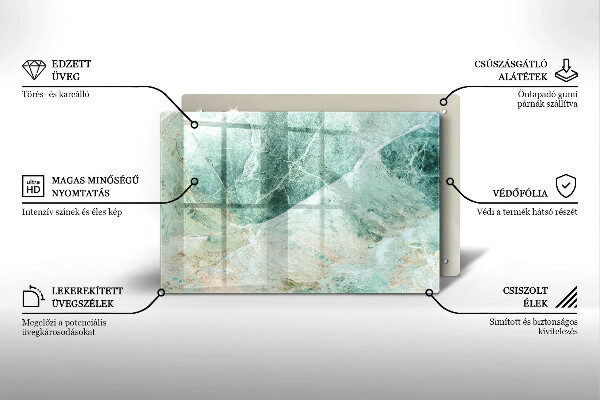 Tabla de cortar de vidrio Estructura de piedra