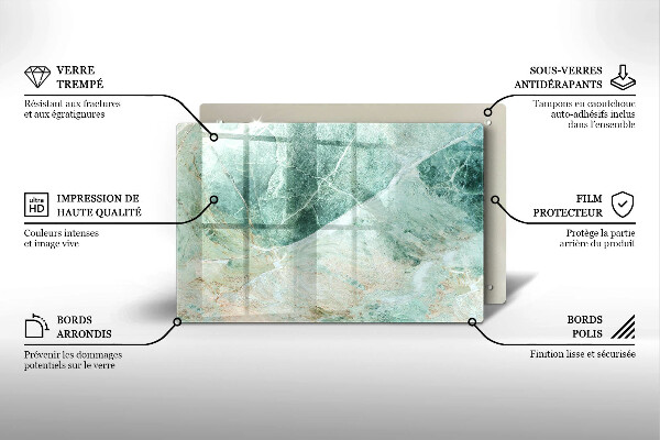 Tabla de cortar de vidrio Estructura de piedra
