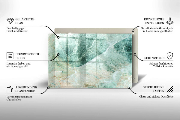 Tabla de cortar de vidrio Estructura de piedra