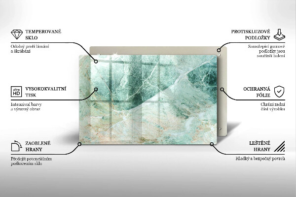 Tabla de cortar de vidrio Estructura de piedra