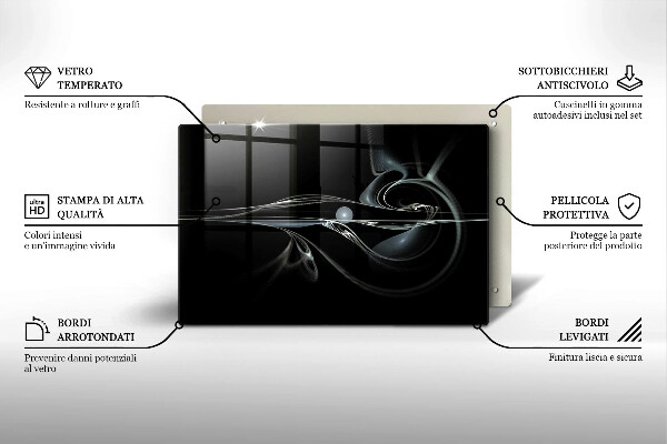 Tabla de cortar de vidrio Abstracción moderna