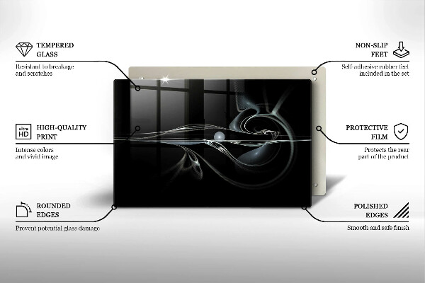 Tabla de cortar de vidrio Abstracción moderna