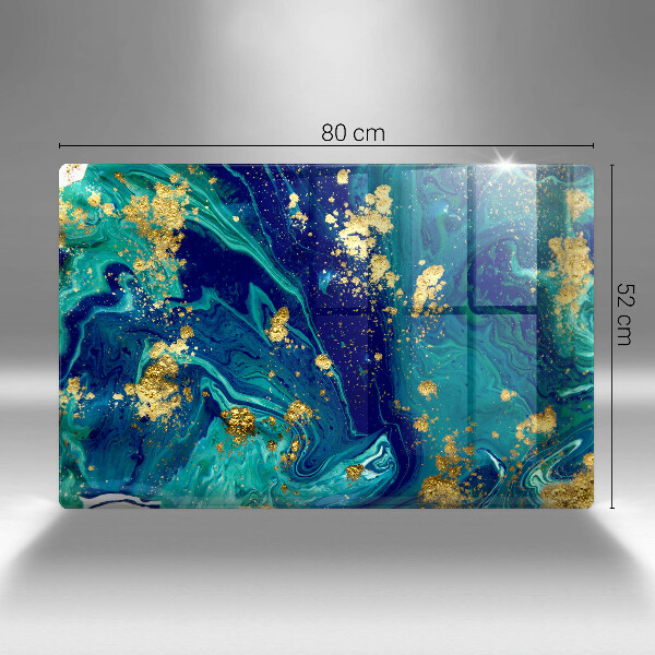 Tabla de cortar de vidrio Abstracción con oro