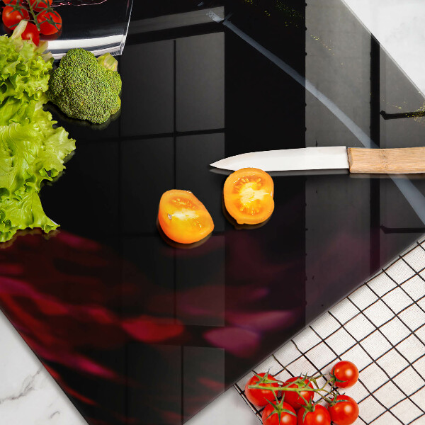 Tabla de cortar de vidrio Una copa de vino tinto