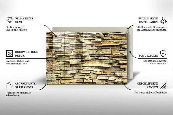 Tabla de cortar de vidrio Piedras decorativas