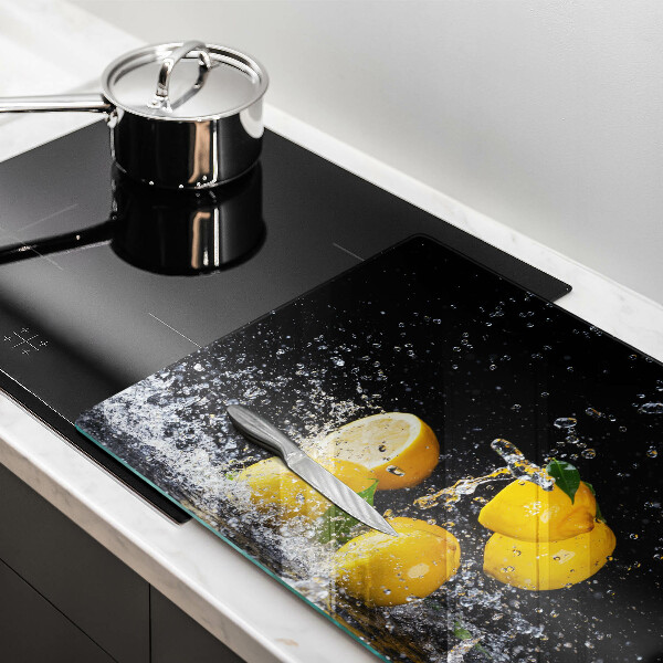 Tabla de cortar de vidrio Fruta jugosa de limón