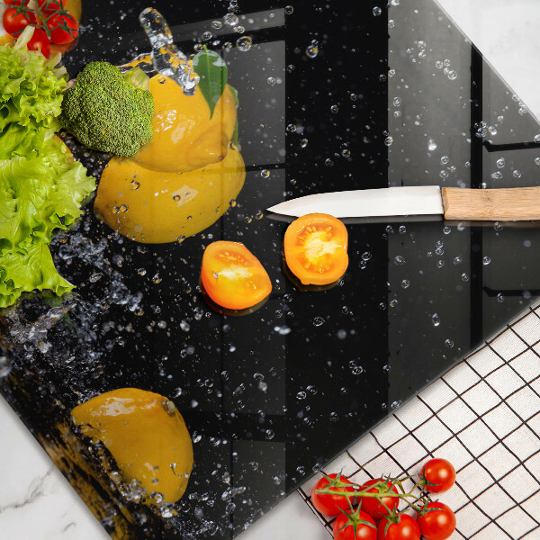 Tabla de cortar de vidrio Fruta jugosa de limón