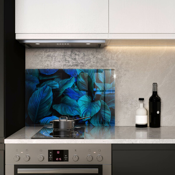 Tabla de cortar de vidrio Hojas de vegetación de la selva