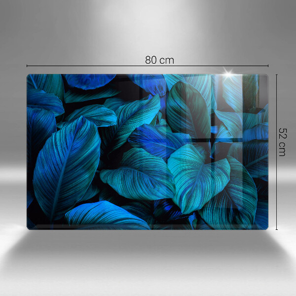 Tabla de cortar de vidrio Hojas de vegetación de la selva