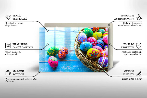 Tabla de cortar de vidrio Huevos de pascua huevos de pascua