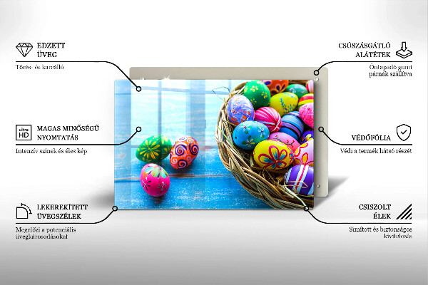 Tabla de cortar de vidrio Huevos de pascua huevos de pascua