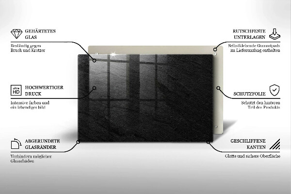 Tabla de cortar de vidrio Textura de piedra