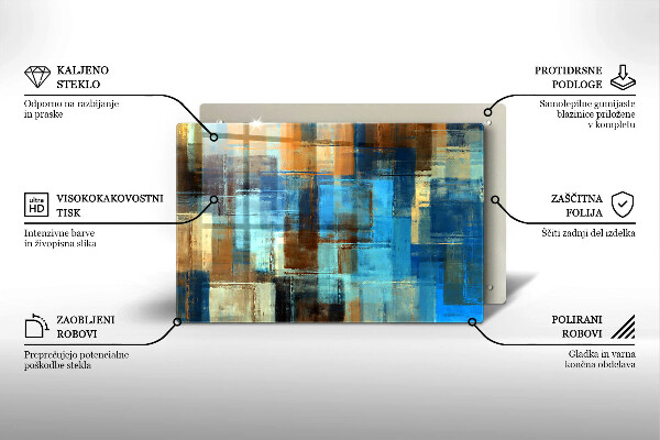 Tabla de cortar de vidrio Fondo pintado