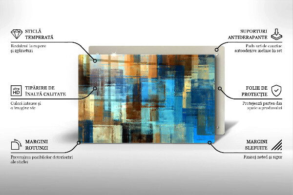 Tabla de cortar de vidrio Fondo pintado