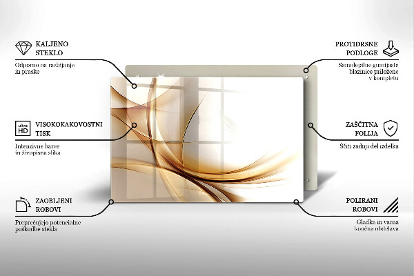 Tabla de cortar de vidrio Formas abstractas