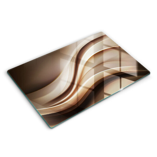 Tabla de cortar de vidrio Líneas suaves de abstracción