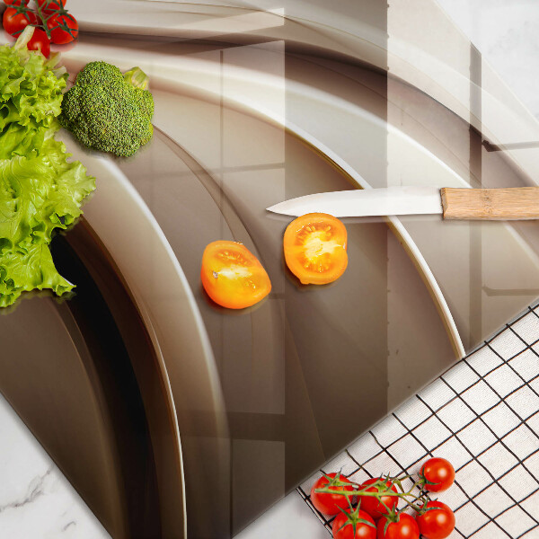 Tabla de cortar de vidrio Líneas suaves de abstracción