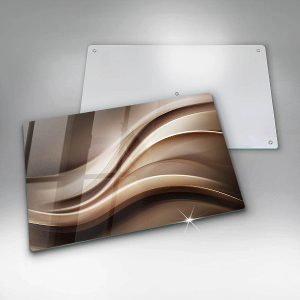 Tabla de cortar de vidrio Líneas suaves de abstracción