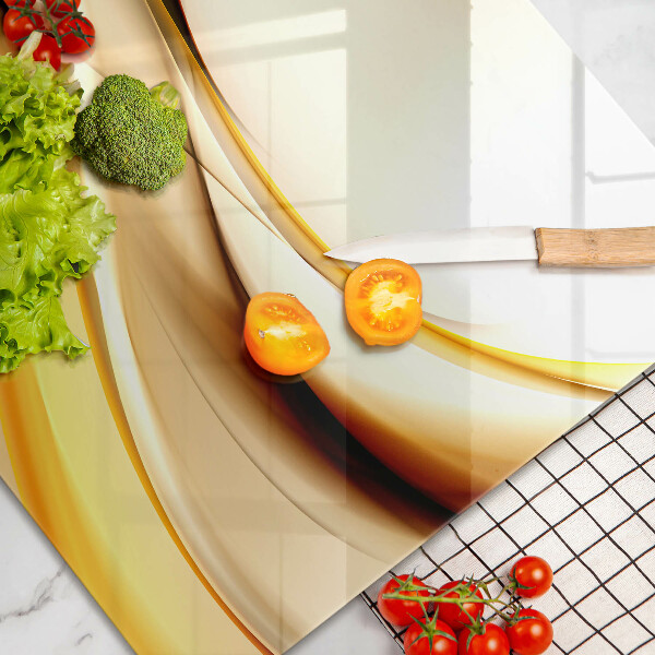 Tabla de cortar de vidrio Líneas de humo abstractas